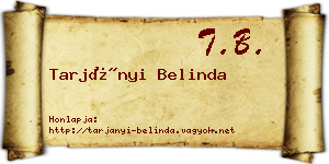 Tarjányi Belinda névjegykártya